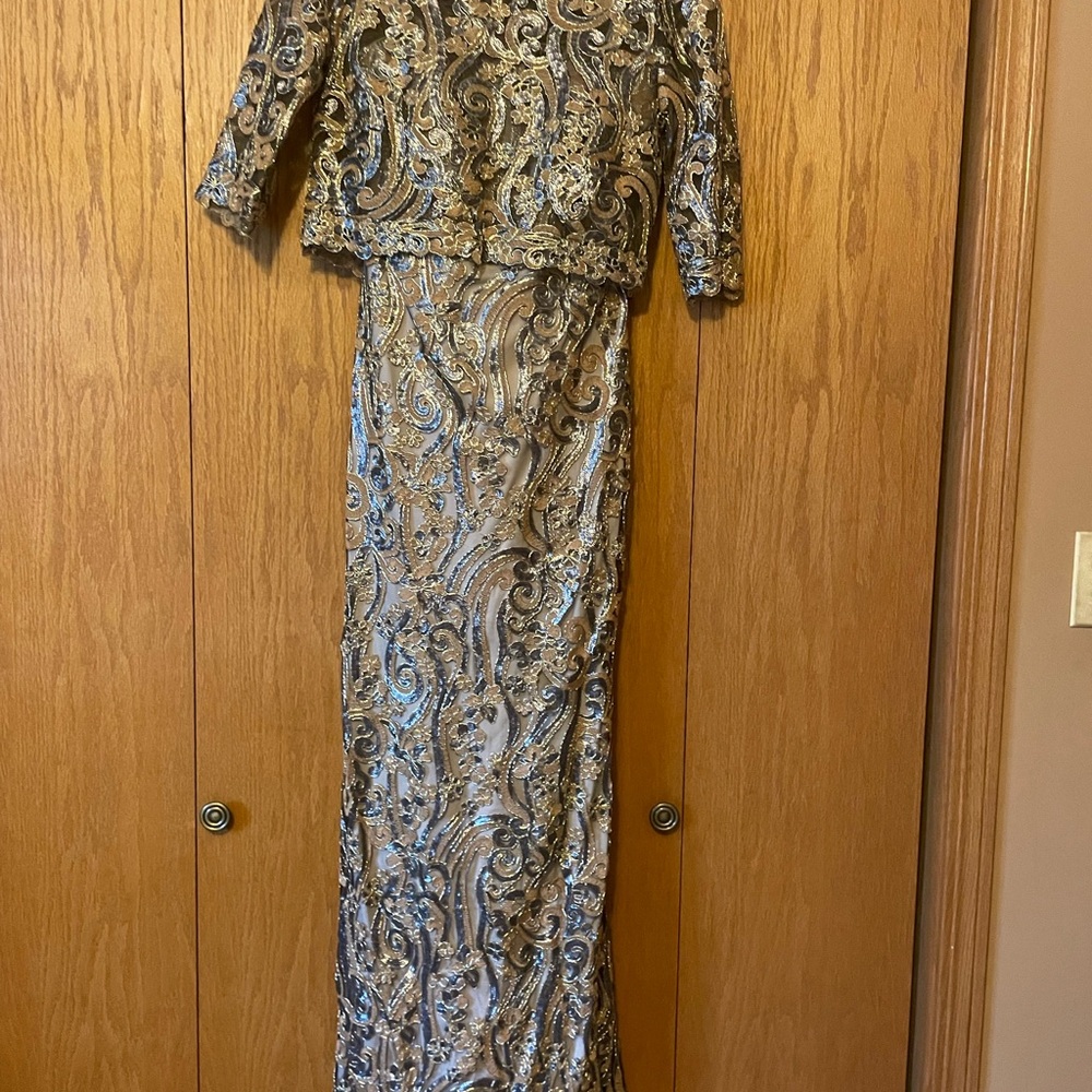 Elegant Paisley Evening Gown